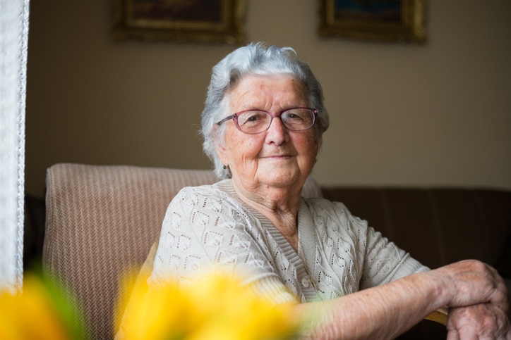 Happy senior woman portrait